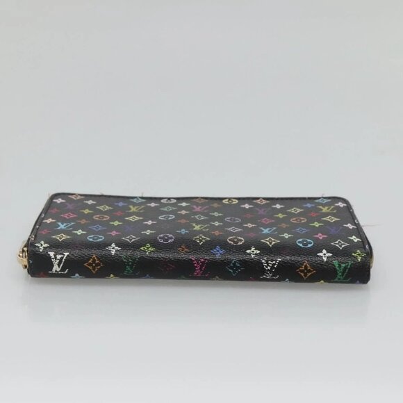 LOUIS VUITTON Monogram Multicolor Zippy Wallet Long Black M60243 LV Auth BA4571 - Picture 7 of 16